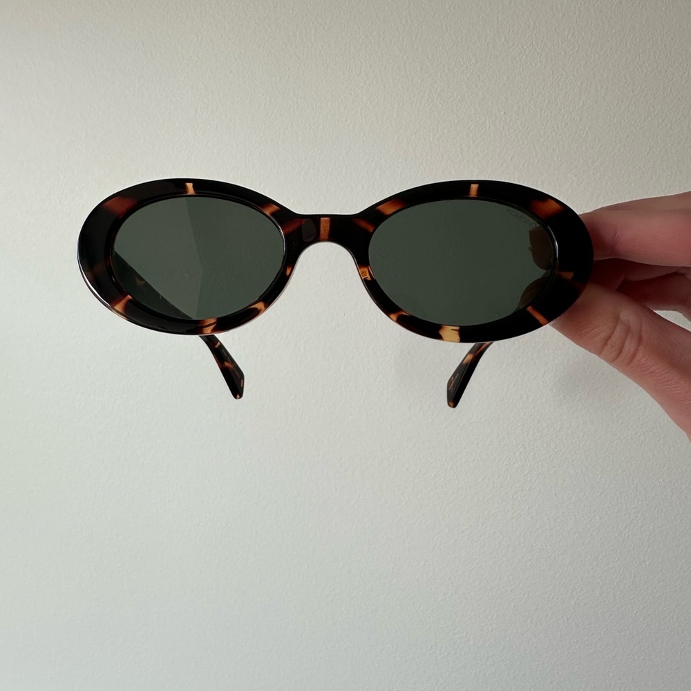 Komono Tortoise Shell Oval Sunglasses